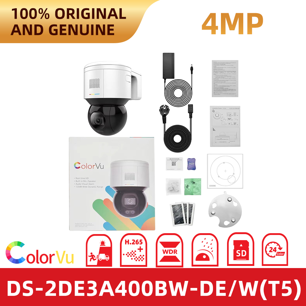 Outdoor Lighting No Electricity - Hikvision DS-2DE3A400BW-DE/W(T5) 4MP Wi-Fi PTZ Kamera