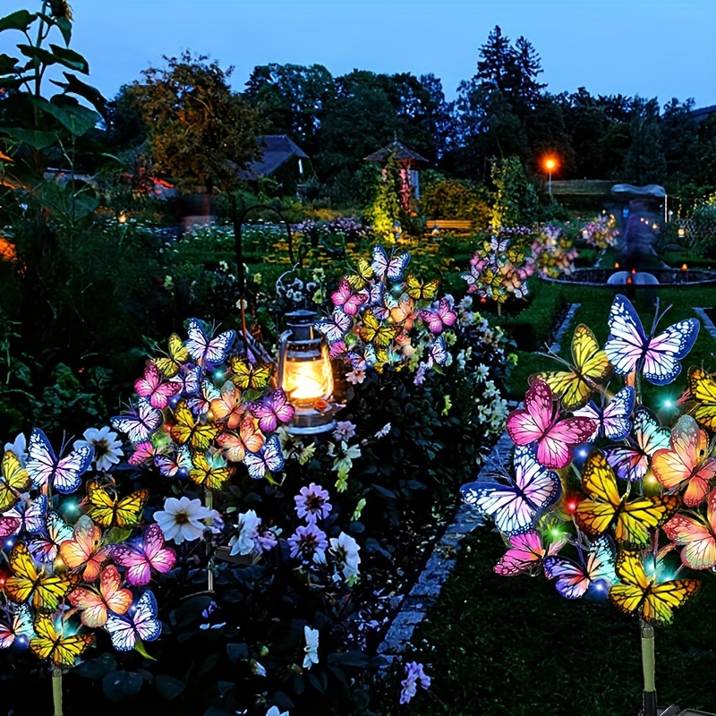 Outdoor Lighting Under Pergola - Güneş LED Kelebek Bahçe Işıkları Su