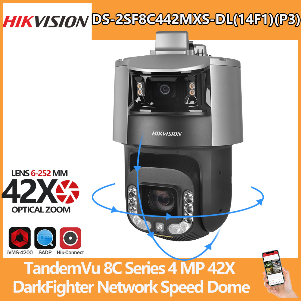 Outdoor Lighting No Electricity - Hikvision PTZ Kamera DS-2SF8C442MXS-DL(14F1)(P3) TandemVu 8C
