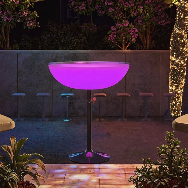 Outdoor Lighting Restaurant - Taşınabilir LED Işıklı Bar Masaları Sandalyeleri,