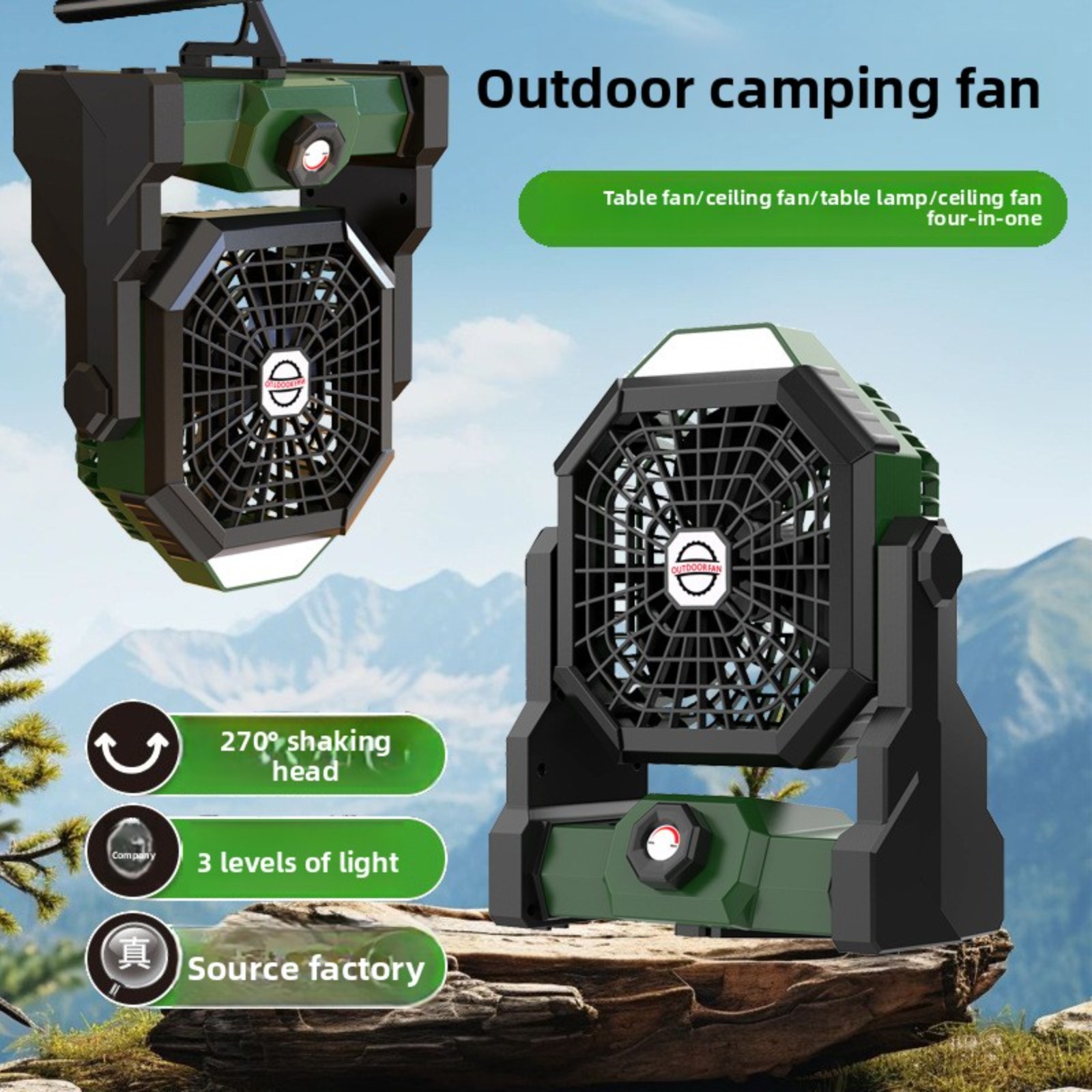 Outdoor Lighting Wireless - Taşınabilir 4'ü 1 Arada Açık Hava