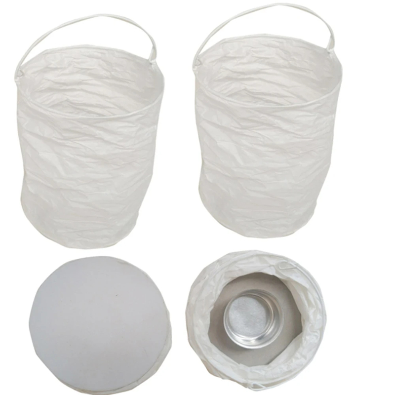 Xmas Outdoor Lighting Decorations - 4 adet DIY Beyaz Düz Kağıt