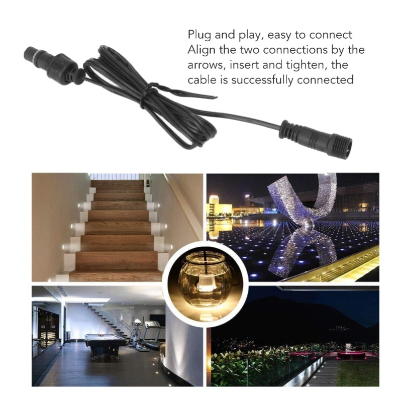 Outdoor Lighting Extension Cable - 5 adet 3.3ft Güverte Işık Uzatma