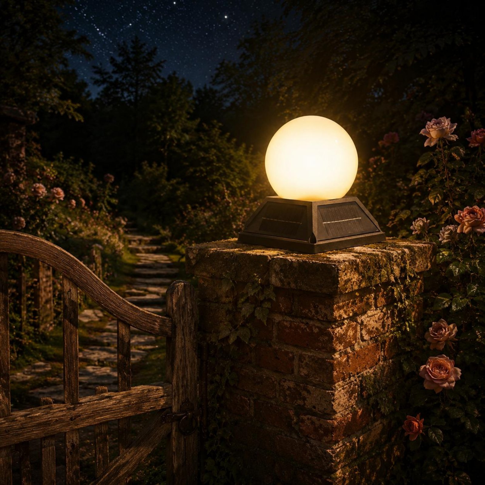Outdoor Lighting Wireless - Güneş Enerjili Direk Başlığı Lambası Kablosuz