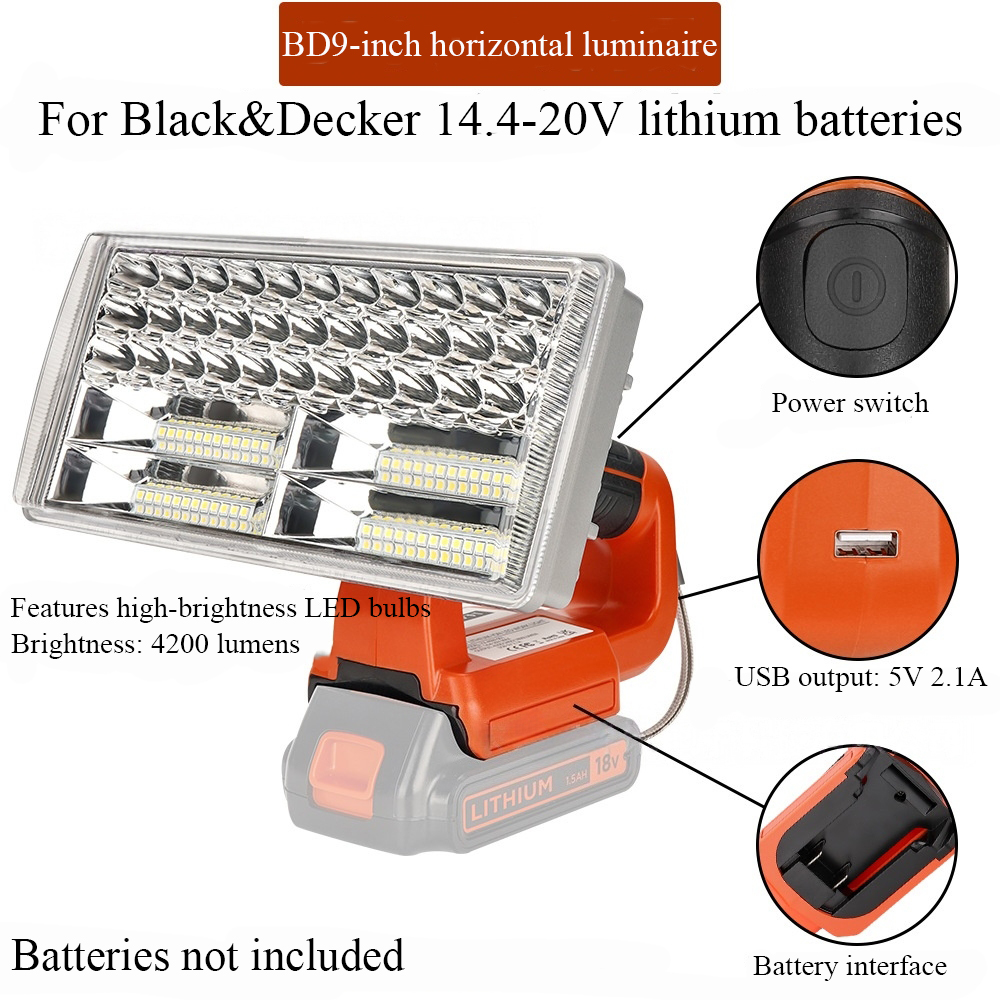 Outdoor Lighting Milwaukee - 40W Akülü El Feneri Açık Kamp