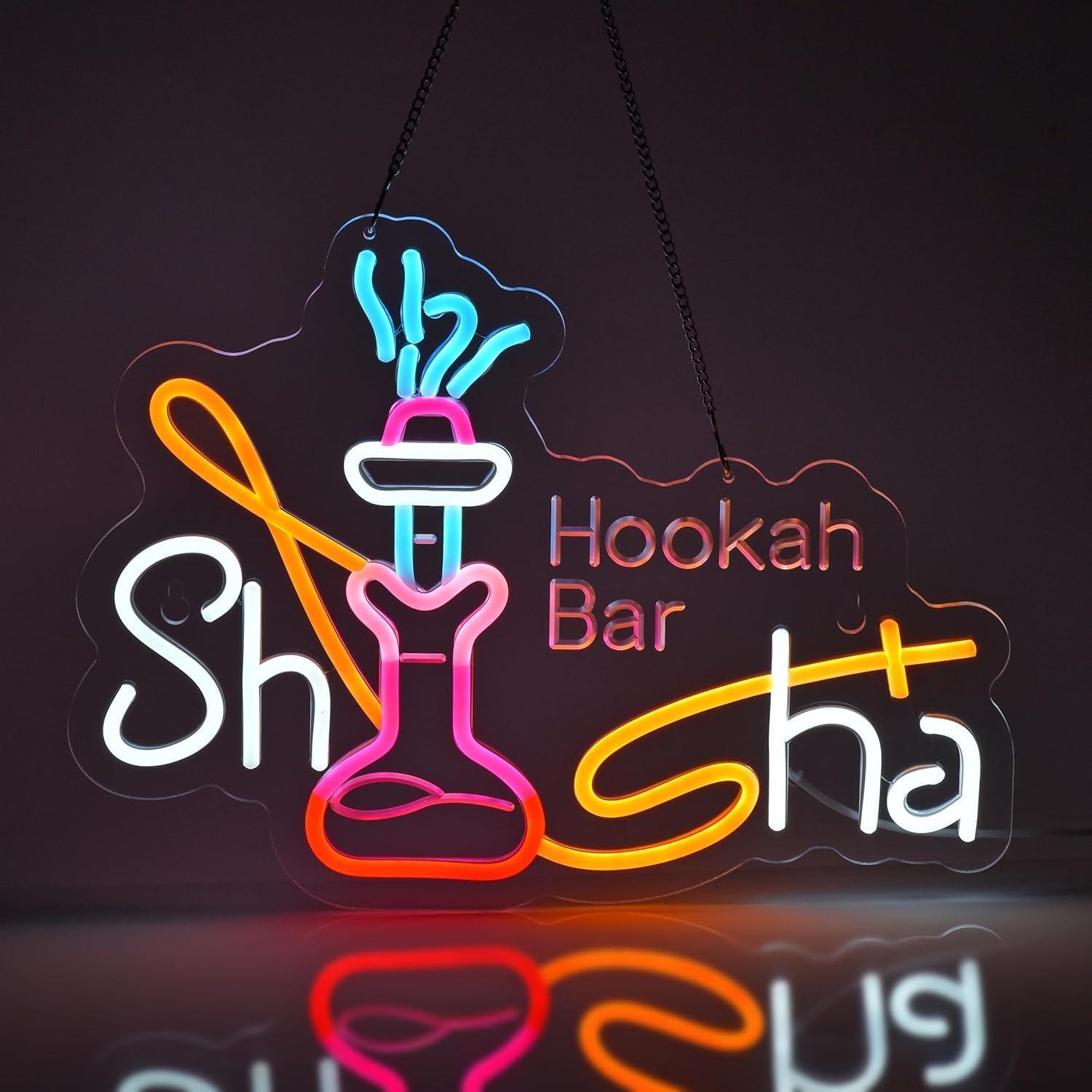 Outdoor Lighting Restaurant - Nargile Neon Tabela Işığı, USB ile