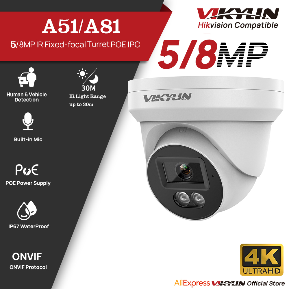 Outdoor Lighting No Electricity - VIKYLIN 5/8MP HD IP Güvenlik Kamerası