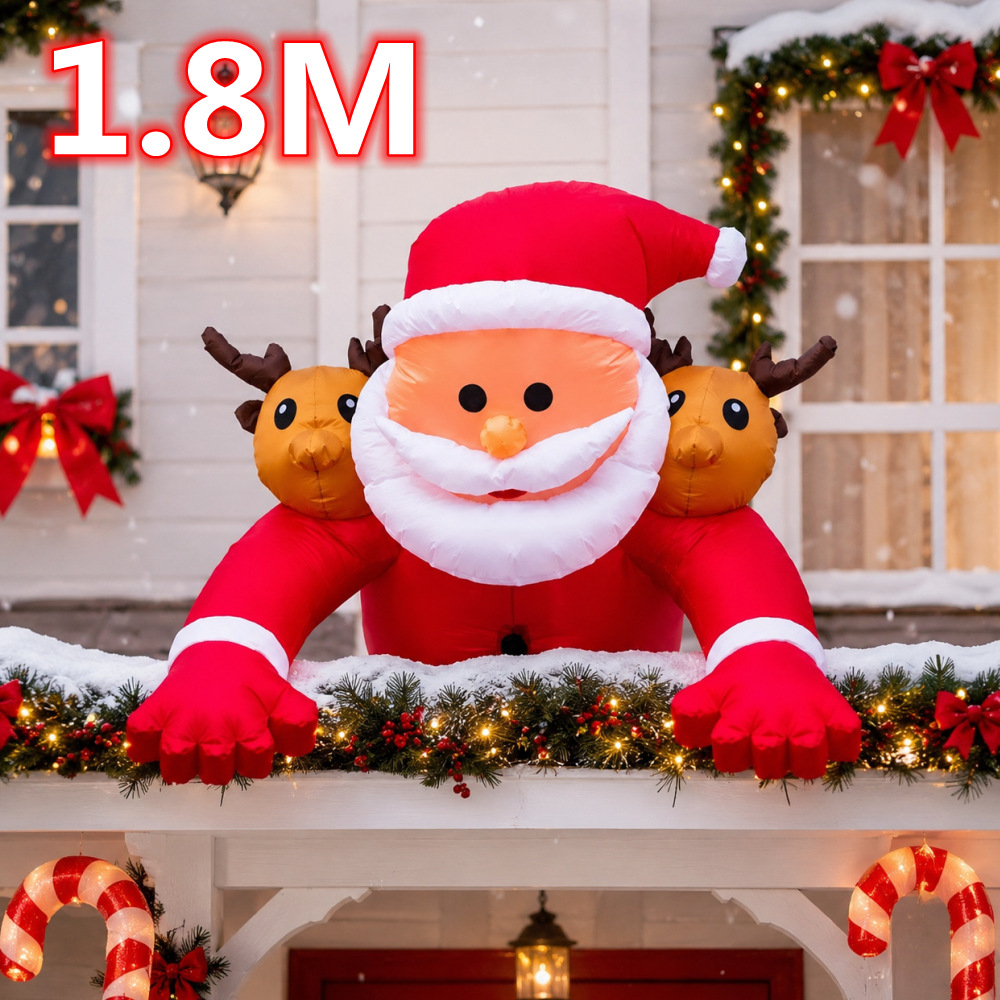 Xmas Outdoor Lighting Decorations - 1.8 Metre Boyunda Noel Şişme Noel