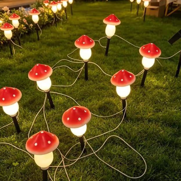 Outdoor Lighting Switch - Güneş Enerjili Mantar Şeklinde Su Geçirmez