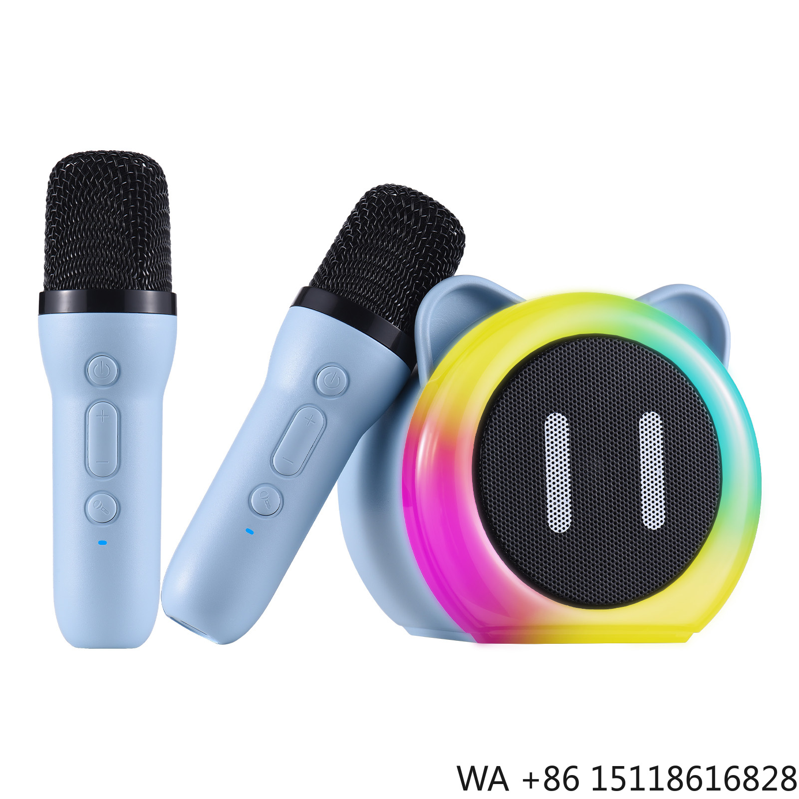 Outdoor Lighting Wireless - 2 Kablosuz Mikrofonlu Karaoke Makinesi BT