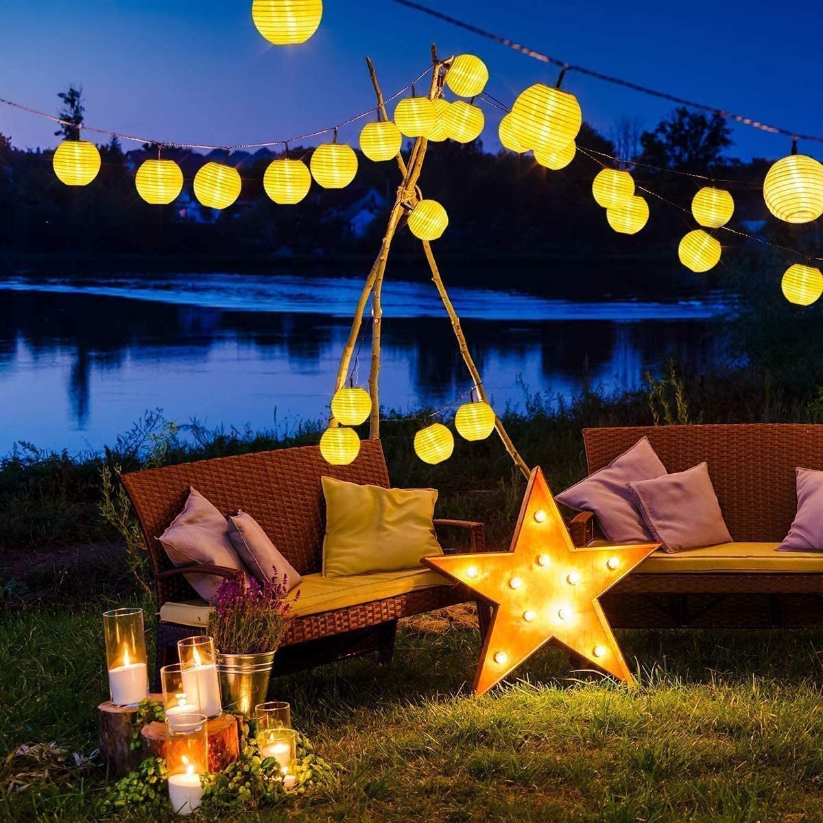Su geçirmez fener güneş String - Outdoor Lighting Under Pergola incelemesi ve fiyatı