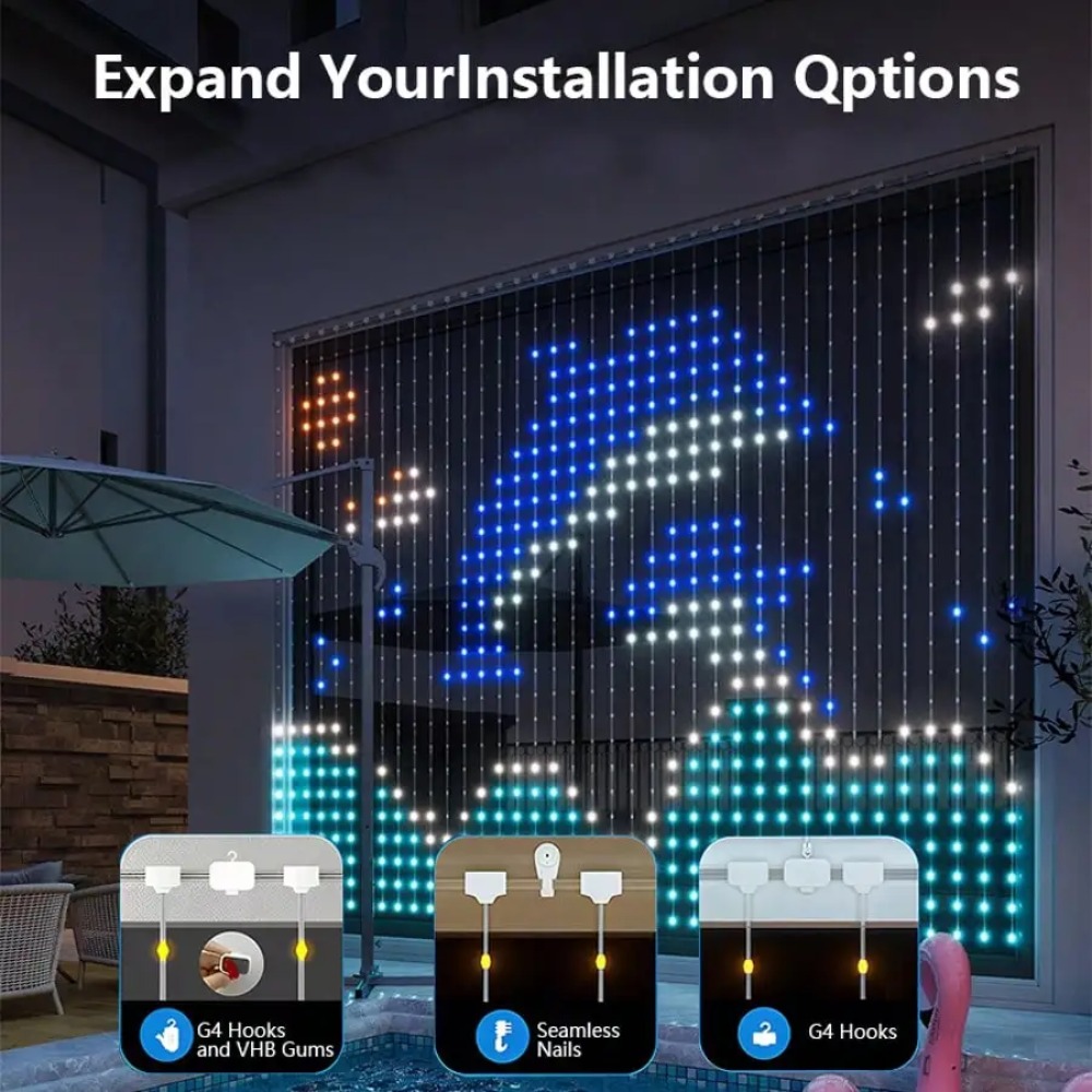 Akıllı Perde Işıkları Perde Şe - Xmas Outdoor Lighting Decorations incelemesi ve fiyatı