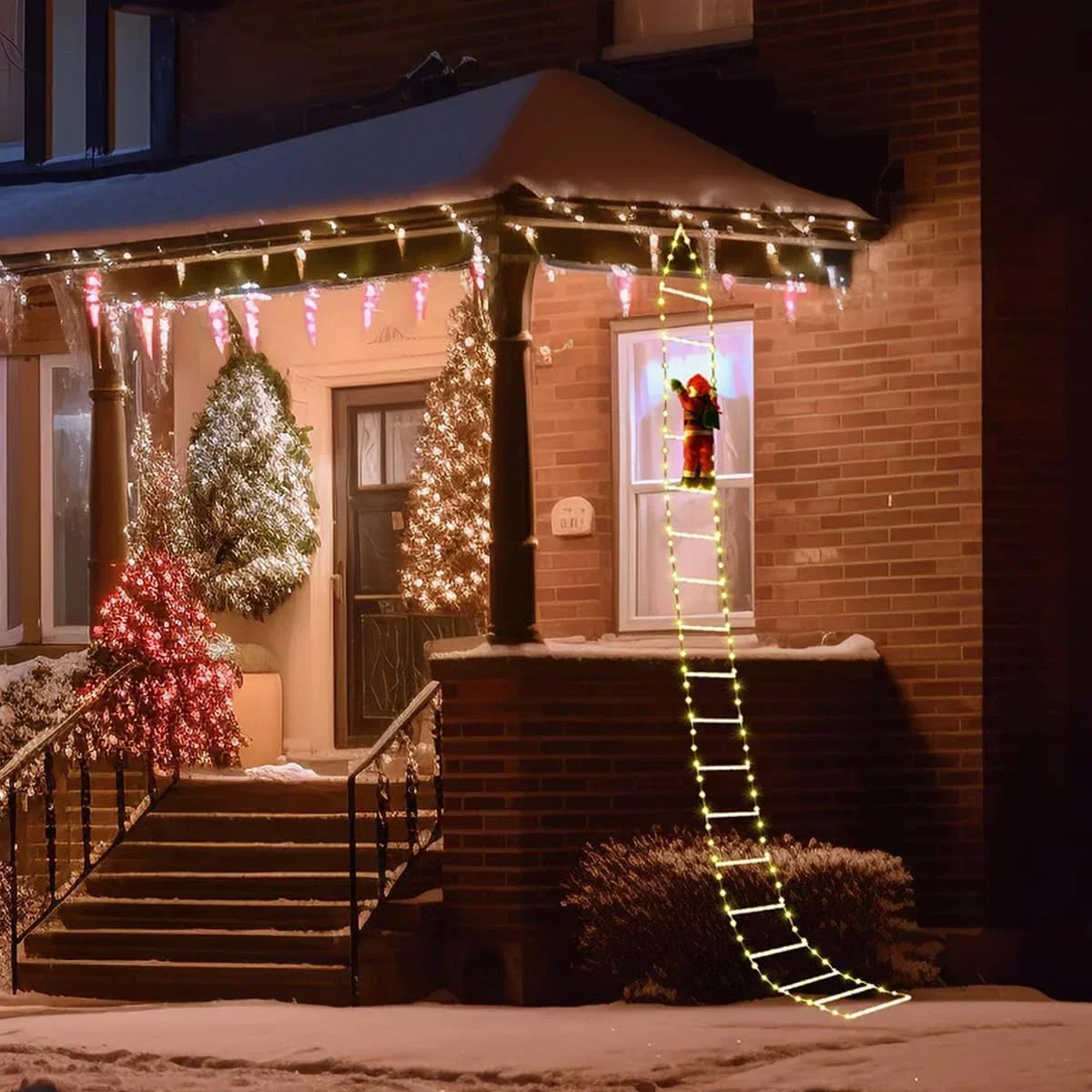 Noel baba ev için LED merdiven - Xmas Outdoor Lighting Decorations incelemesi ve fiyatı