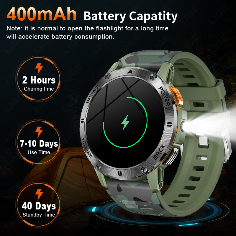 LIGE 400mAh Askeri Sınıf erkek - Outdoor Lighting Smart Controller incelemesi ve fiyatı