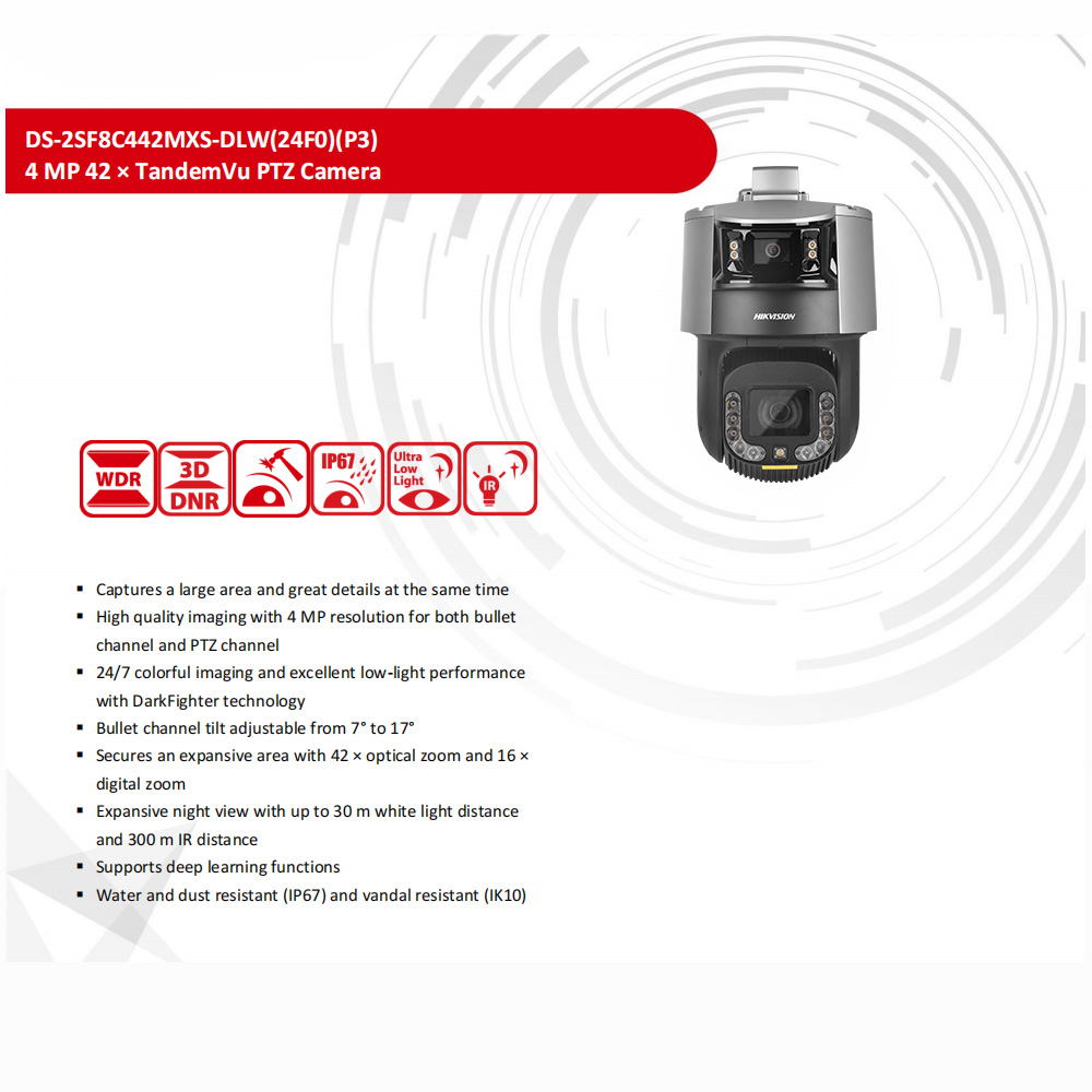 Hikvision PTZ Kamera DS-2SF8C4 - Outdoor Lighting No Electricity incelemesi ve fiyatı