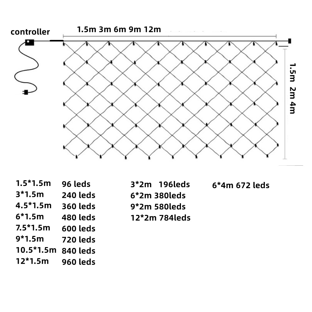 Noel Net ışıkları 6mxled Led ö - Xmas Outdoor Lighting Decorations incelemesi ve fiyatı