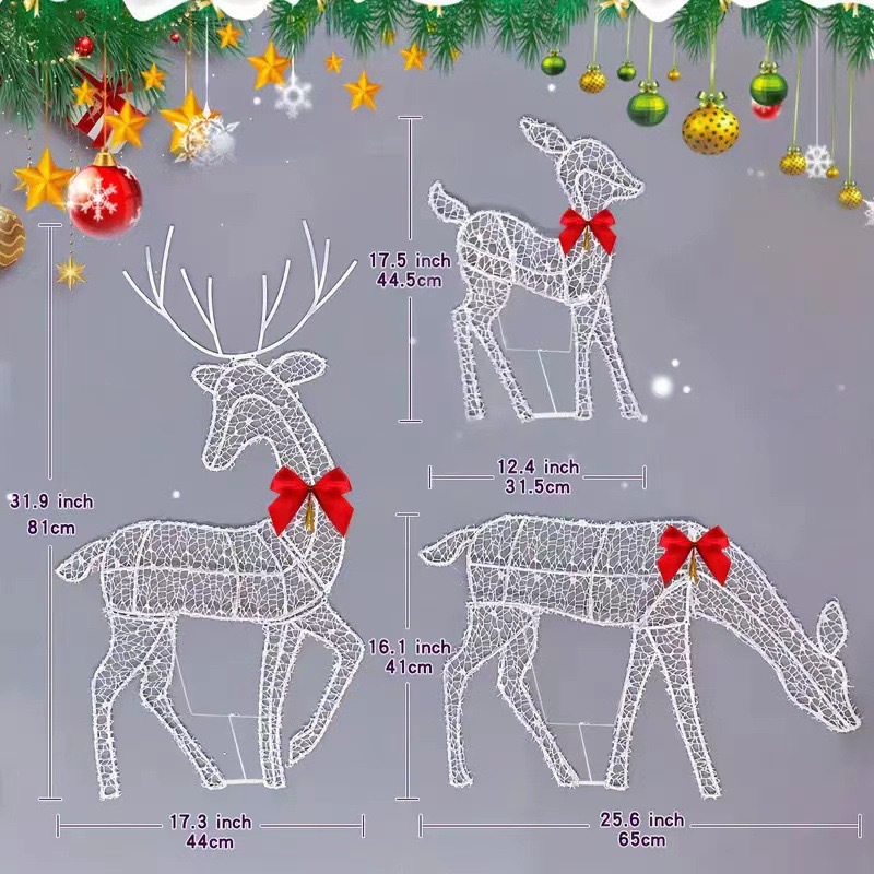 2D Işıklı Ren Geyiği Noel Süsü - Xmas Outdoor Lighting Decorations incelemesi ve fiyatı
