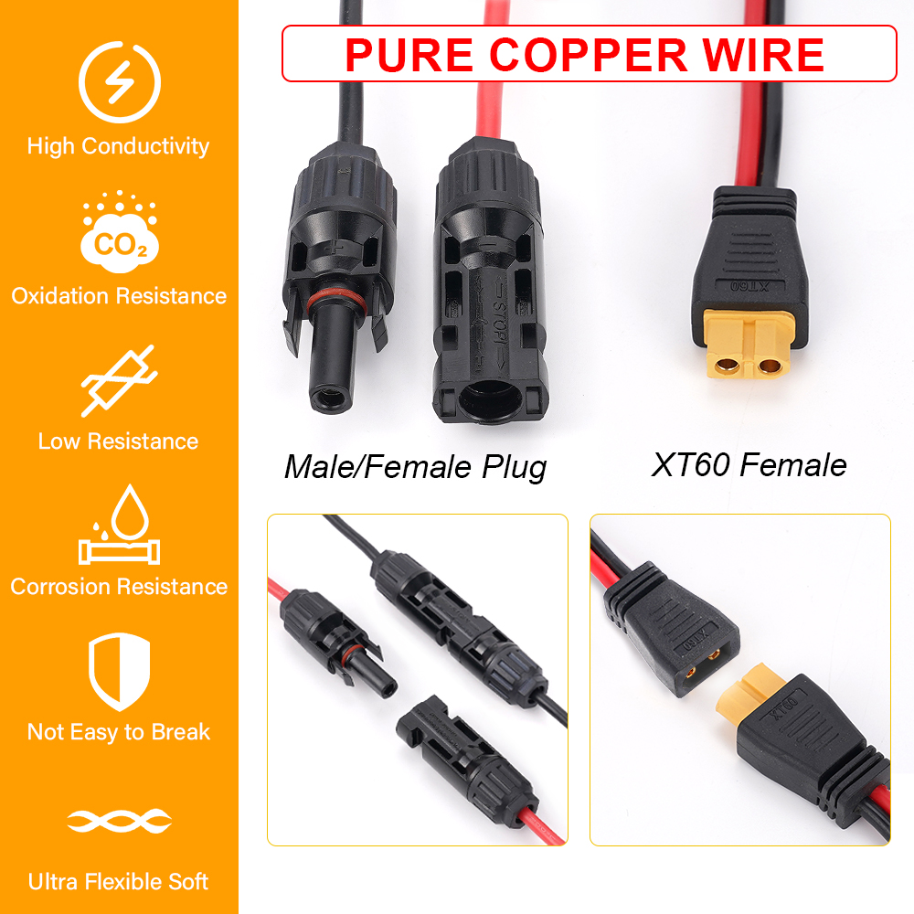 Solar Şarj Kablosu XT60-F Adap - Outdoor Lighting Extension Cable incelemesi ve fiyatı
