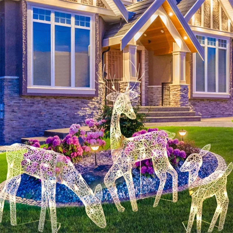 2026 3 Parça Demir Sanatı Geyi - Xmas Outdoor Lighting Decorations incelemesi ve fiyatı
