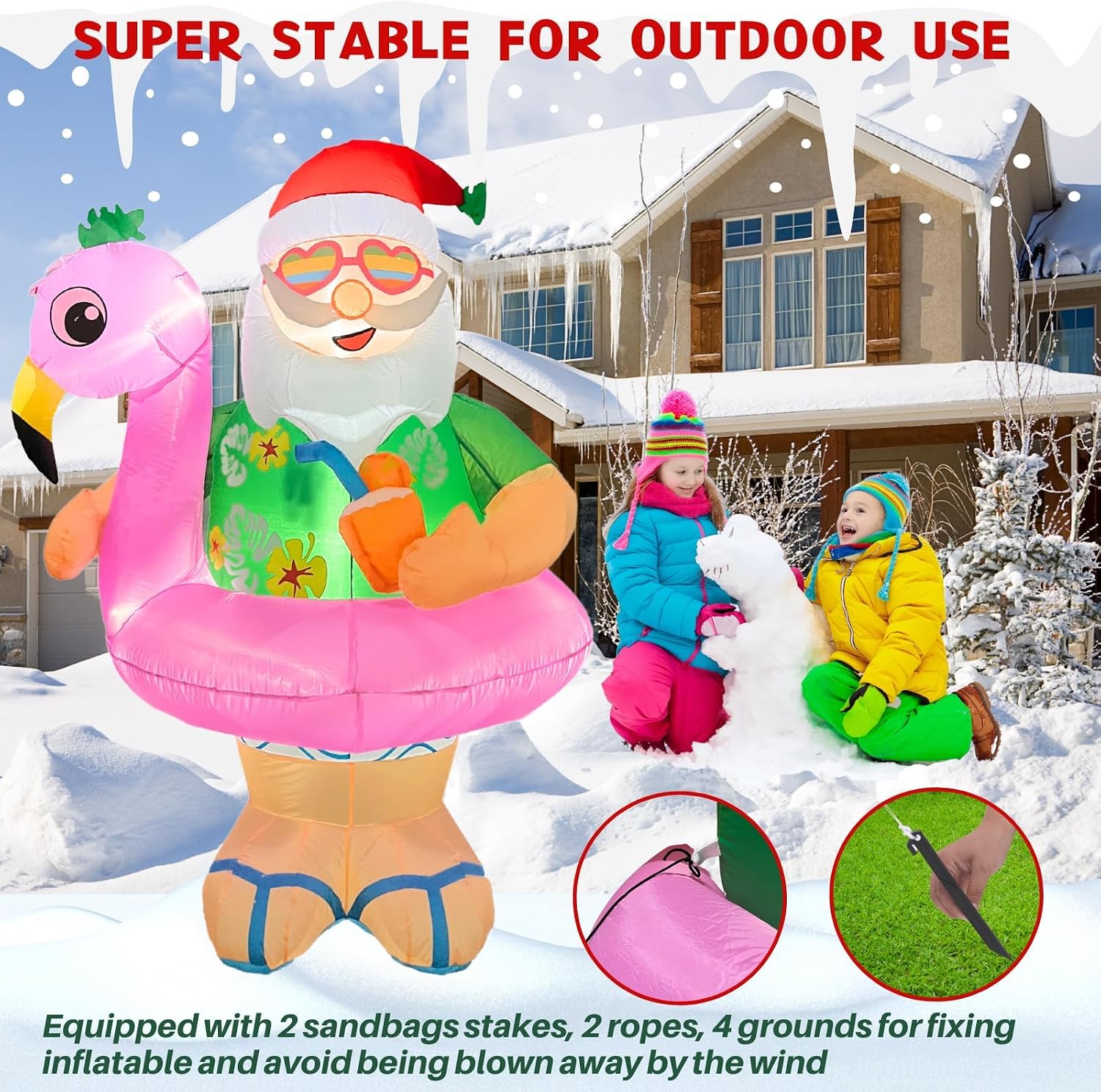 Noel Şişme Dış Mekan Süsleri 6 - Xmas Outdoor Lighting Decorations incelemesi ve fiyatı