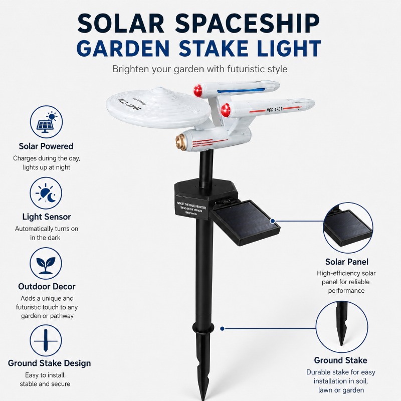 Star Trek USS Enterprise Solar - Outdoor Lighting Under Pergola incelemesi ve fiyatı
