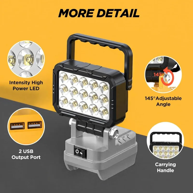 Dewalt/Makita/Milwaukee18V 20V - Outdoor Lighting Milwaukee incelemesi ve fiyatı