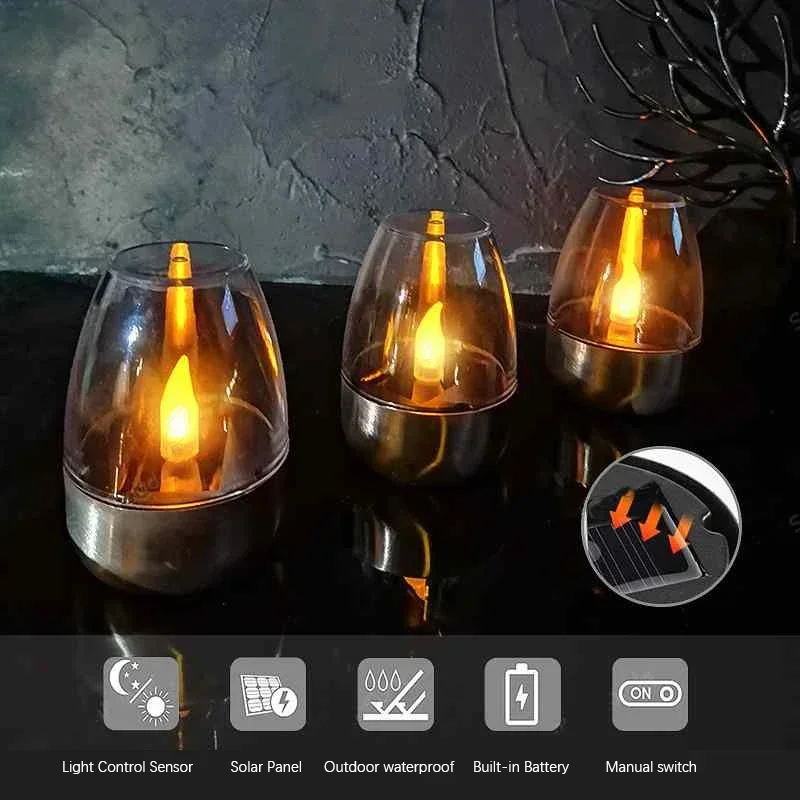 LED Paslanmaz Çelik Güneş Mum  - Outdoor Lighting Under Pergola incelemesi ve fiyatı