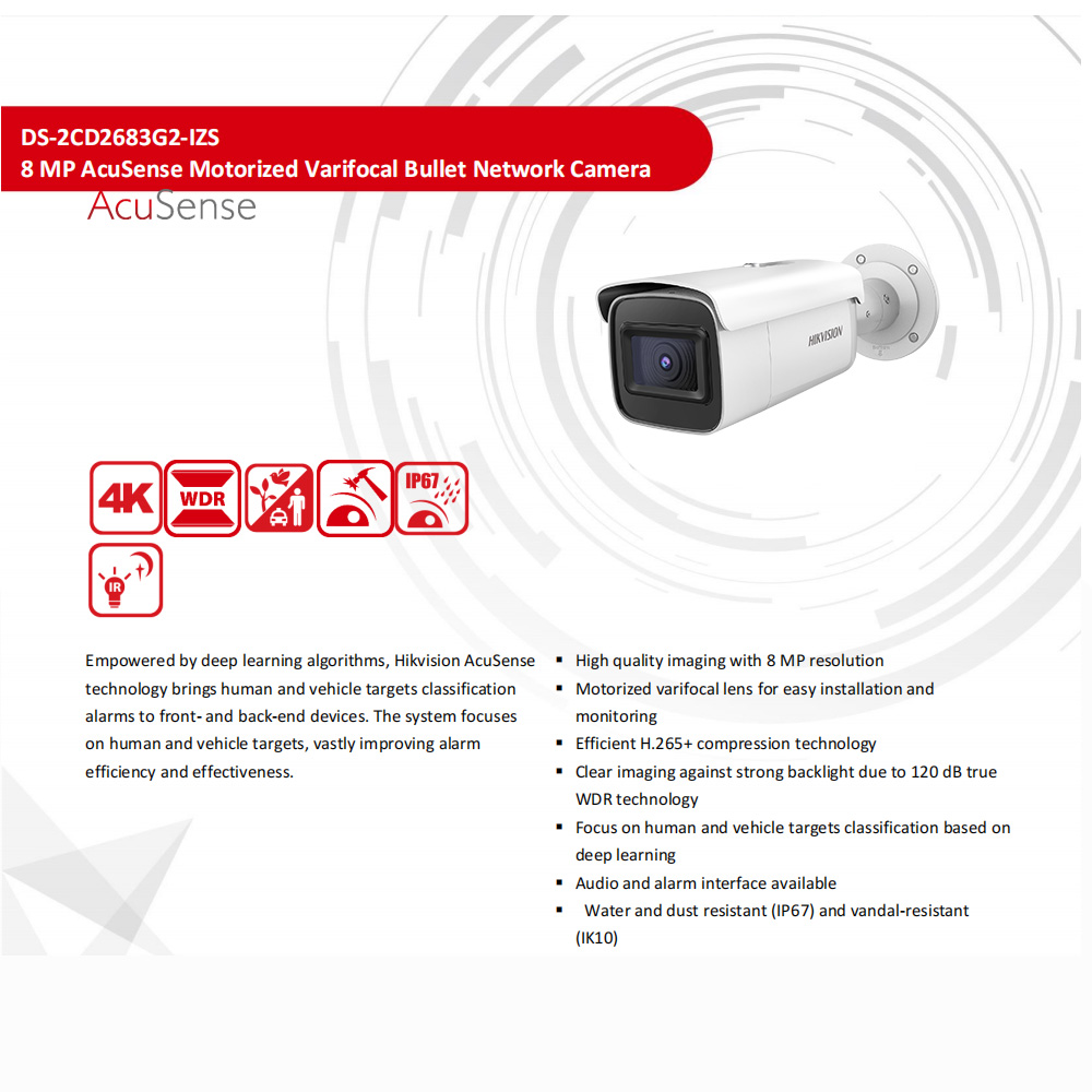 HIkvision DS-2CD2683G2-IZS 8MP - Outdoor Lighting No Electricity incelemesi ve fiyatı