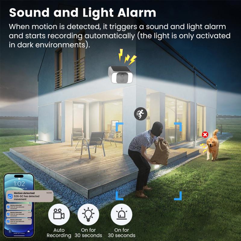 EOENK 3MP Dış Mekan Güneş Kame - Outdoor Lighting Wireless incelemesi ve fiyatı