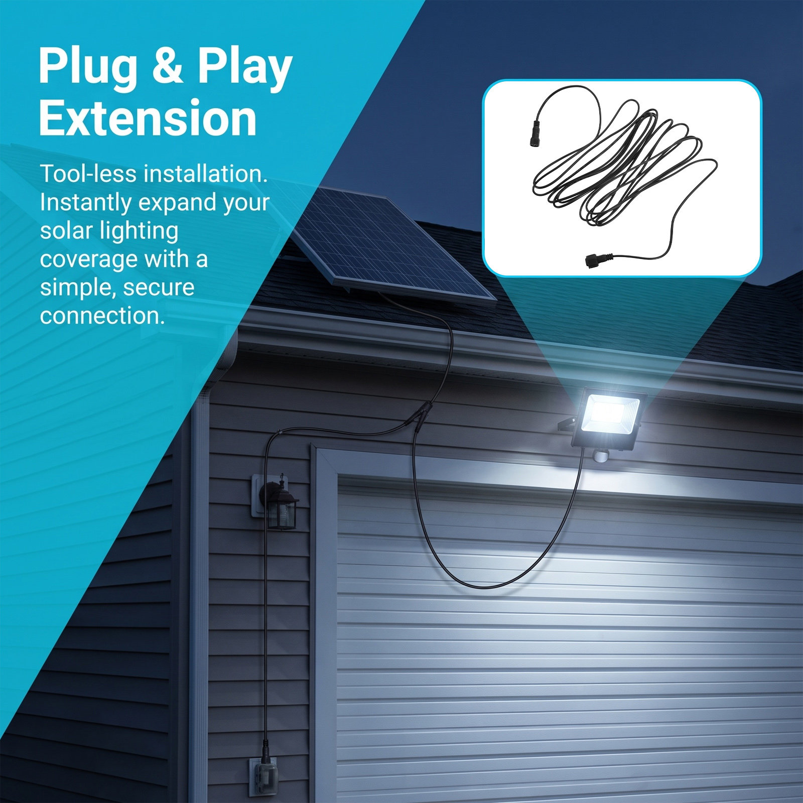 16.4ft Güneş Enerjisi Uzatma K - Outdoor Lighting Extension Cable incelemesi ve fiyatı