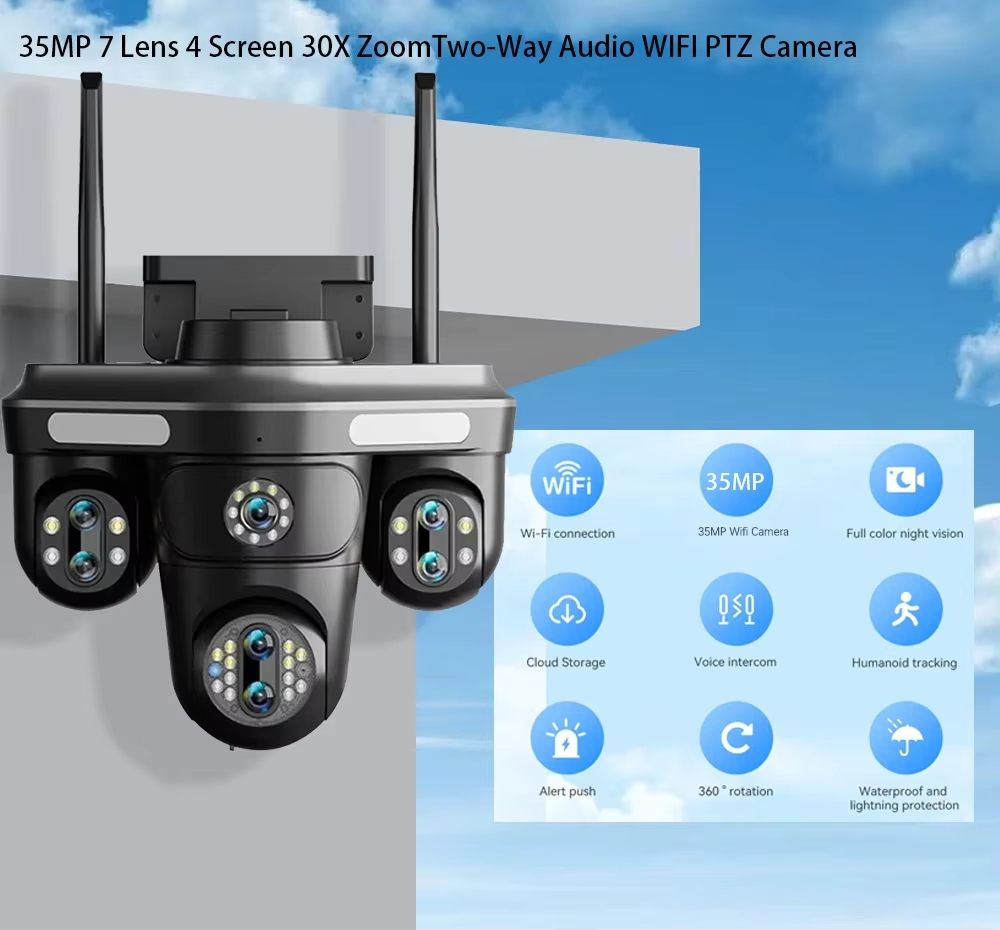 35MP Çok Lensli PTZ IP Kamera, - Outdoor Lighting No Electricity incelemesi ve fiyatı