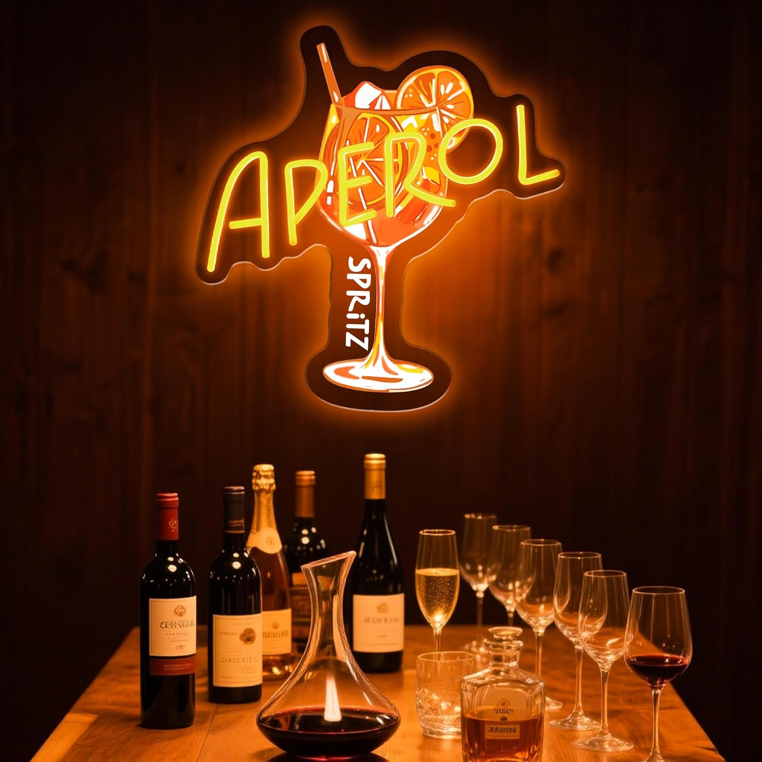 Turuncu/Aperol Spritz Neon Tab - Outdoor Lighting Restaurant incelemesi ve fiyatı
