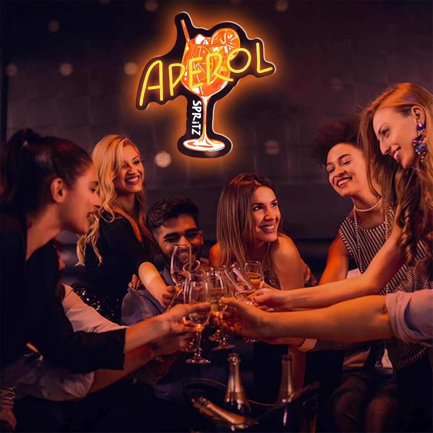 Turuncu/Aperol Spritz Neon Tab - Outdoor Lighting Restaurant incelemesi ve fiyatı