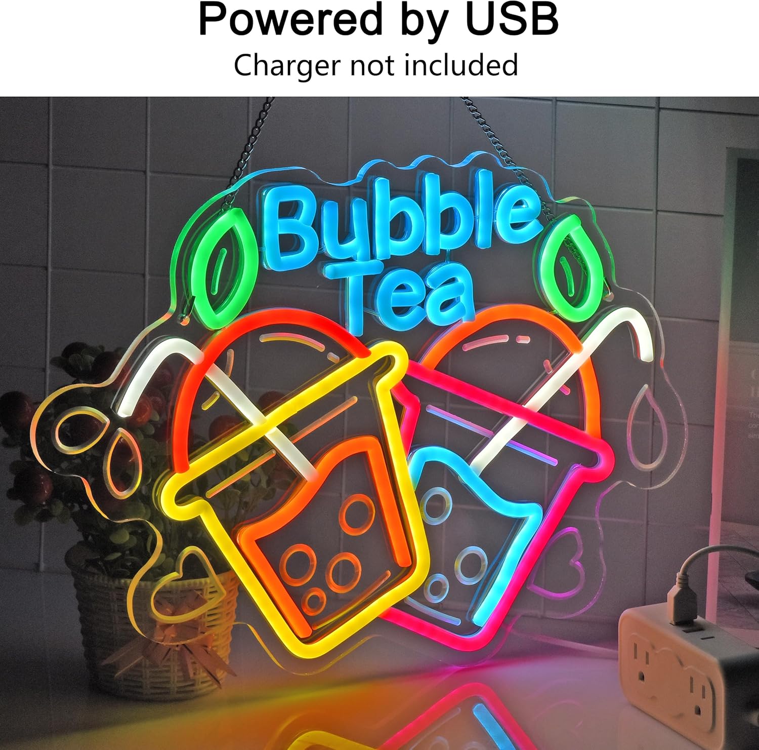 Bubble Tea Neon Tabela USB Led - Outdoor Lighting Restaurant incelemesi ve fiyatı