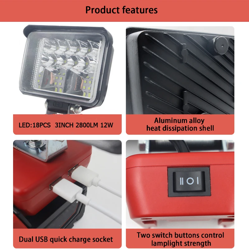 ZWINCKY 12W LED çalışma ışığı  - Outdoor Lighting Milwaukee incelemesi ve fiyatı