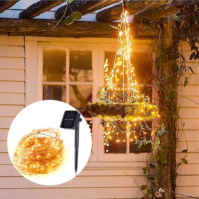 100 LED güneş peri su geçirmez - Outdoor Lighting Under Pergola incelemesi ve fiyatı