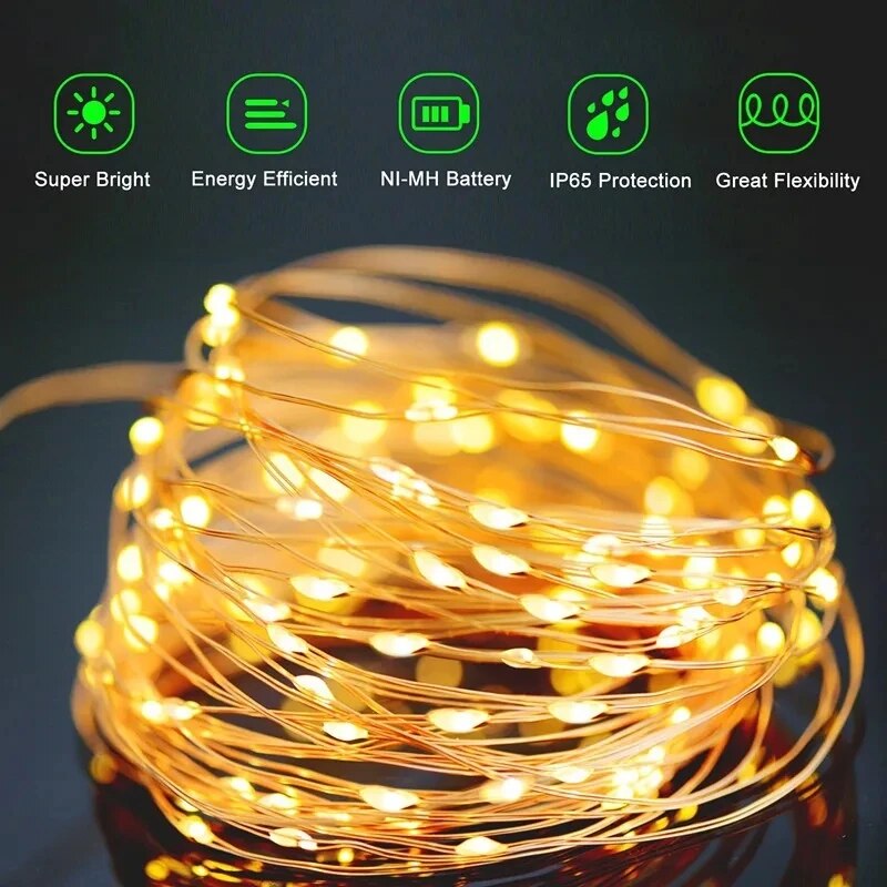 100 LED güneş peri su geçirmez - Outdoor Lighting Under Pergola incelemesi ve fiyatı