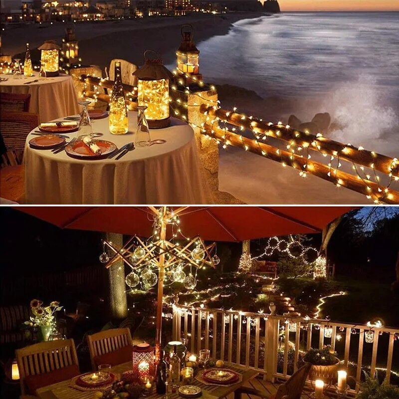 100 LED güneş peri su geçirmez - Outdoor Lighting Under Pergola incelemesi ve fiyatı