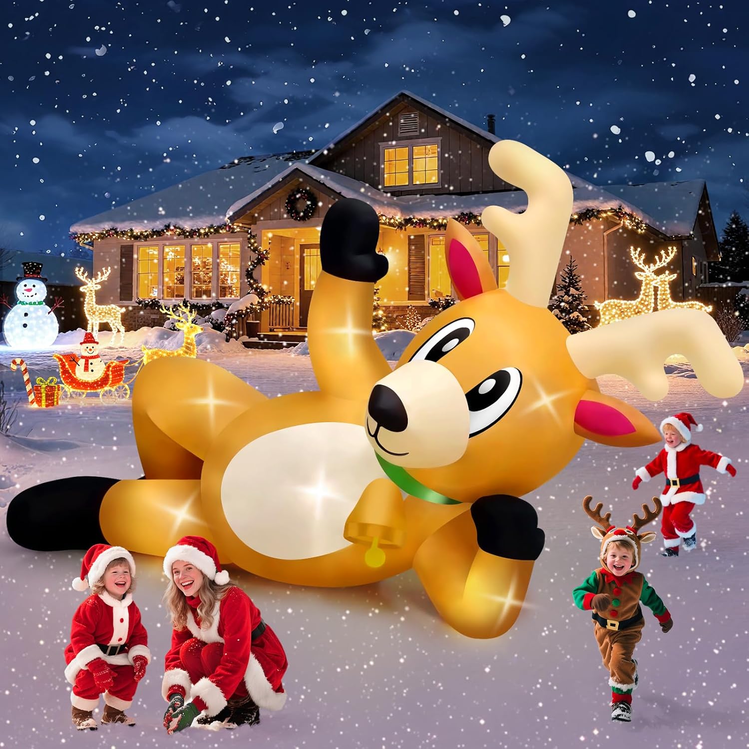 10.5FT Uzunluğunda Şişme Noel  - Xmas Outdoor Lighting Decorations incelemesi ve fiyatı