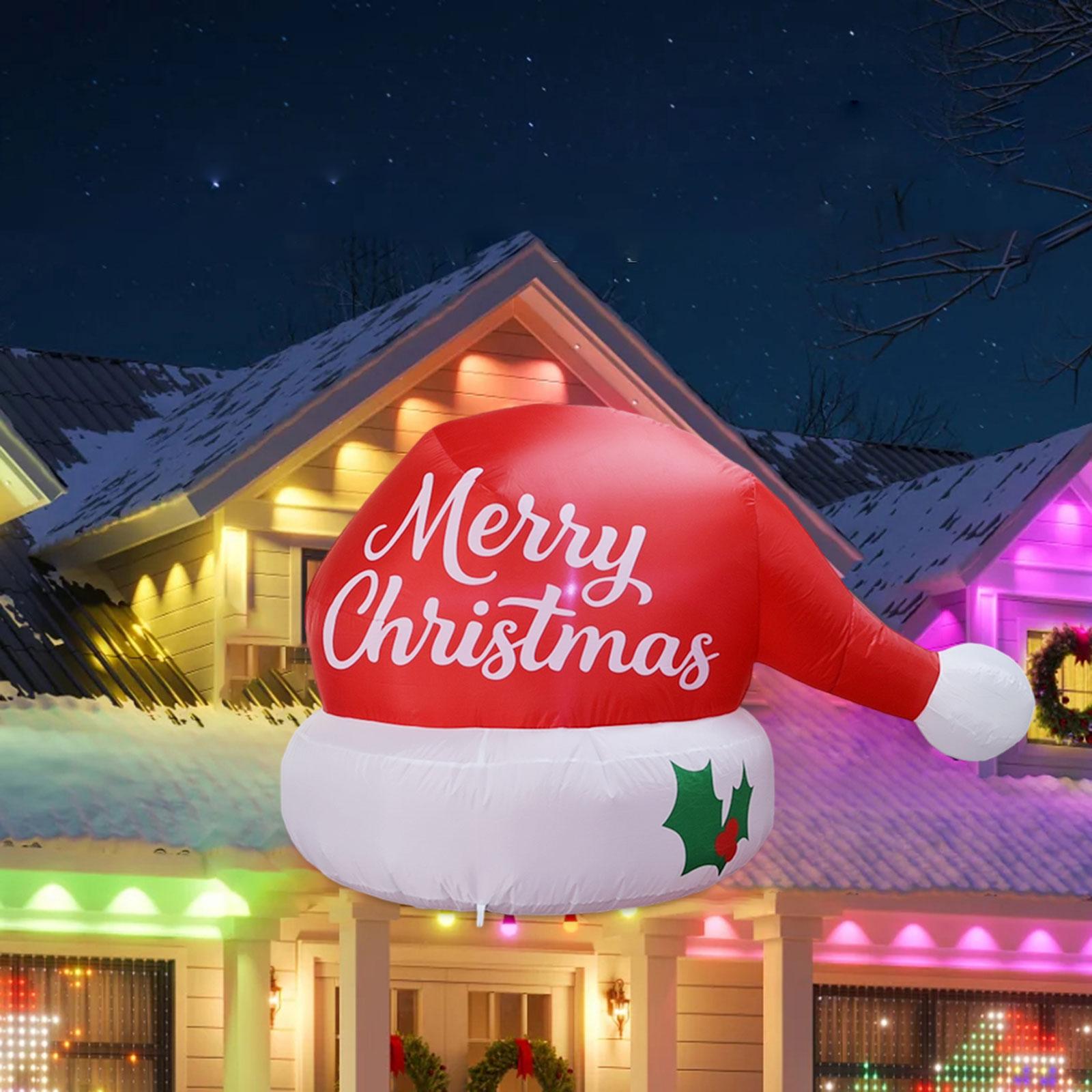 Dev Kırmızı Şişme Noel Şapkası - Xmas Outdoor Lighting Decorations incelemesi ve fiyatı