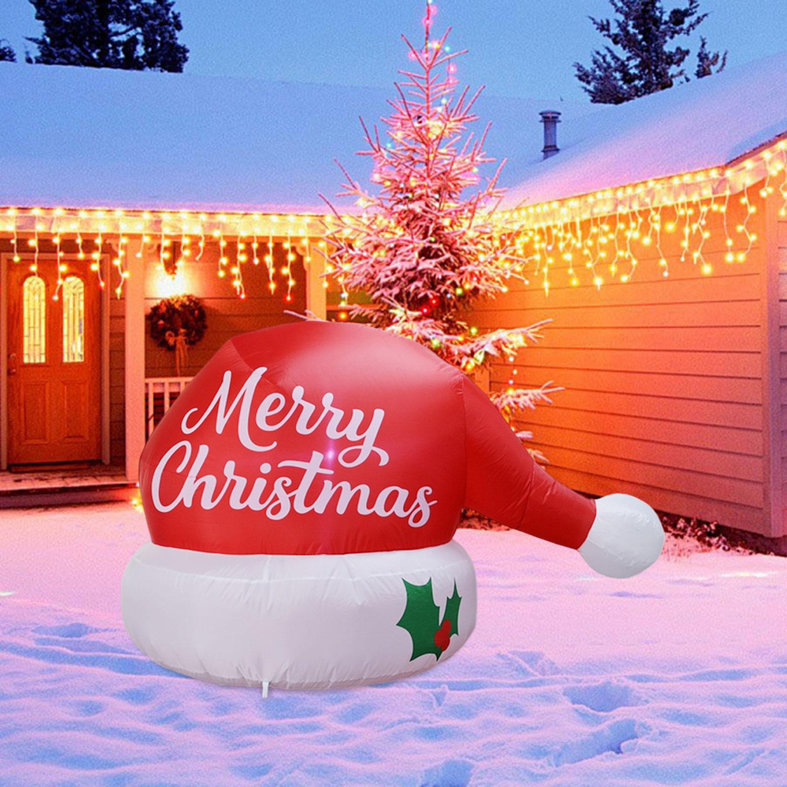 Dev Kırmızı Şişme Noel Şapkası - Xmas Outdoor Lighting Decorations incelemesi ve fiyatı