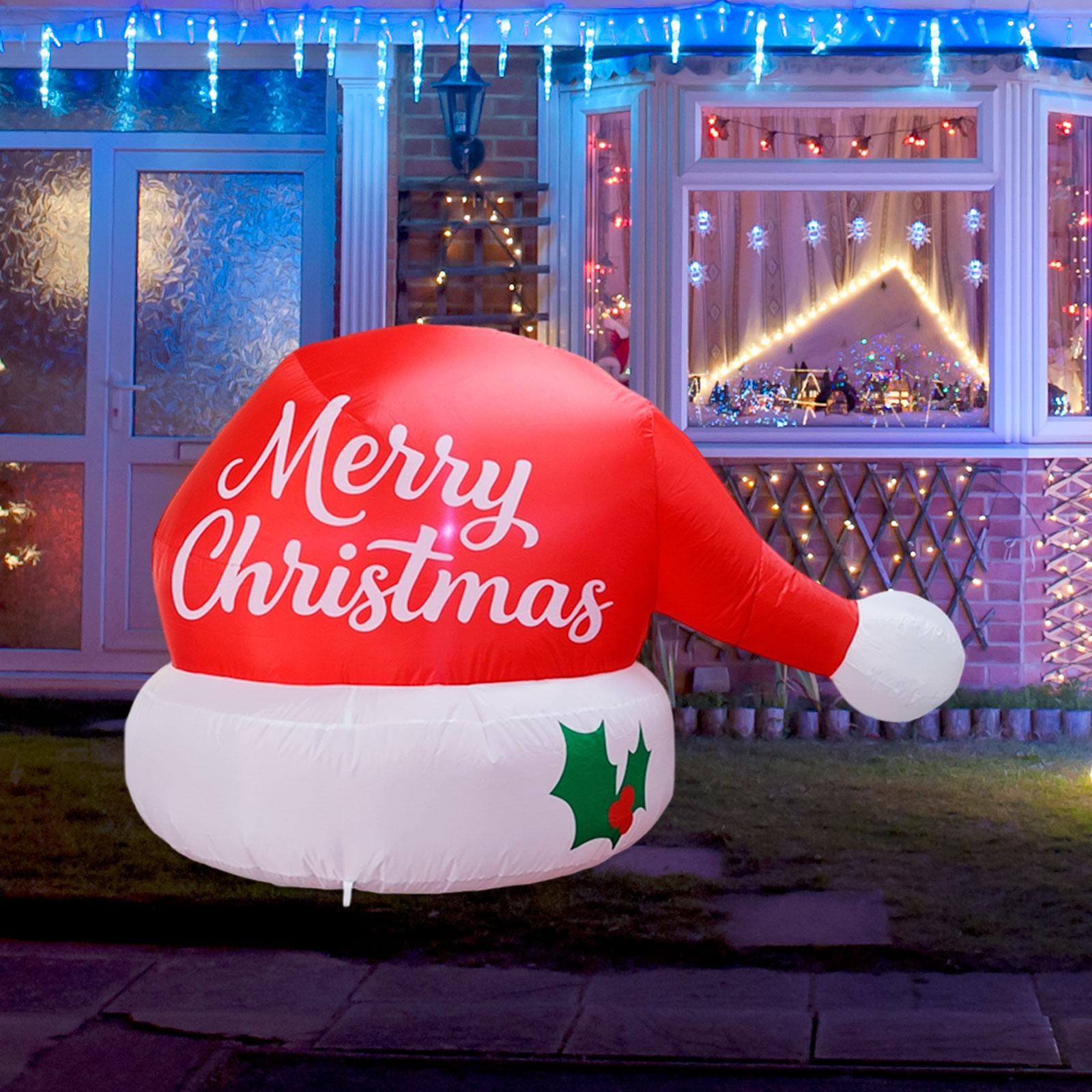 Dev Kırmızı Şişme Noel Şapkası - Xmas Outdoor Lighting Decorations incelemesi ve fiyatı