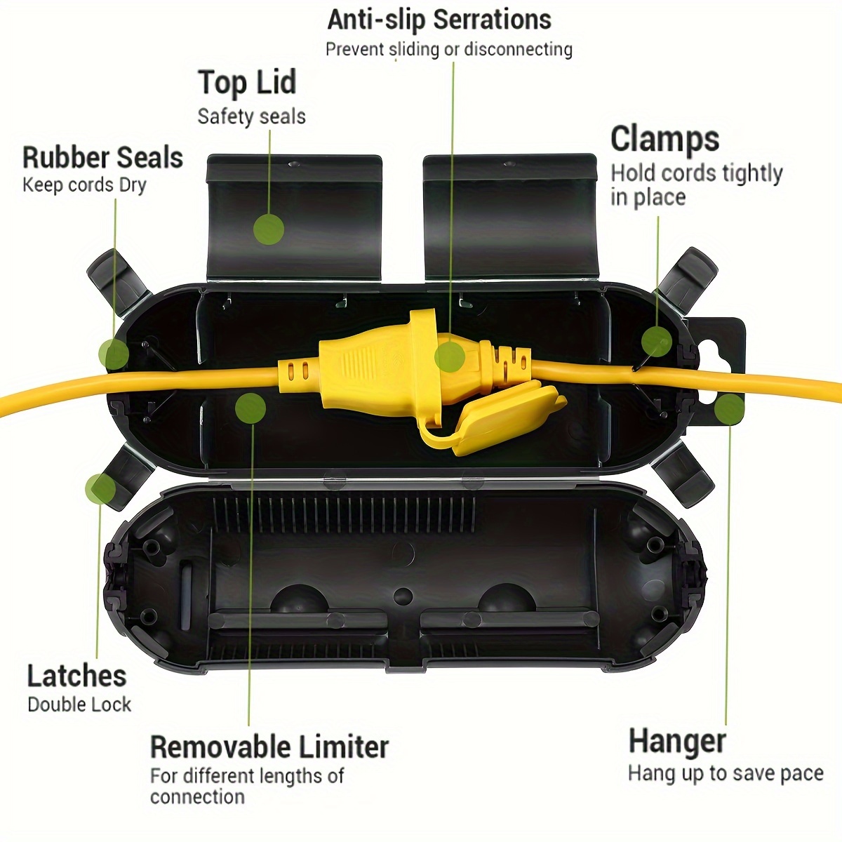 1/3 adet Su Geçirmez Siyah Uza - Outdoor Lighting Extension Cable incelemesi ve fiyatı