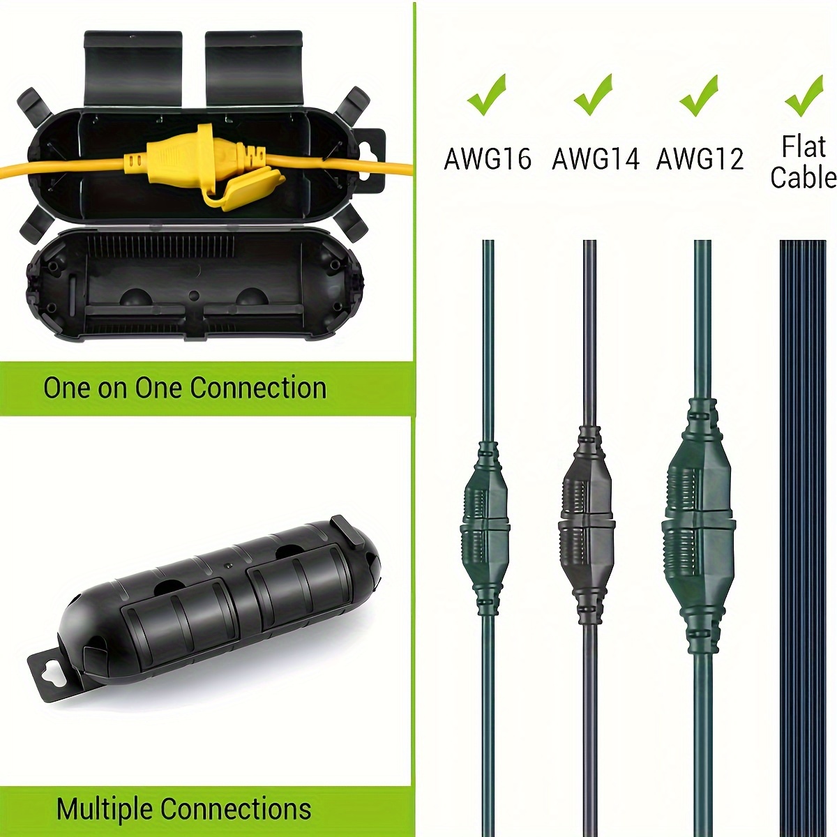 1/3 adet Su Geçirmez Siyah Uza - Outdoor Lighting Extension Cable incelemesi ve fiyatı